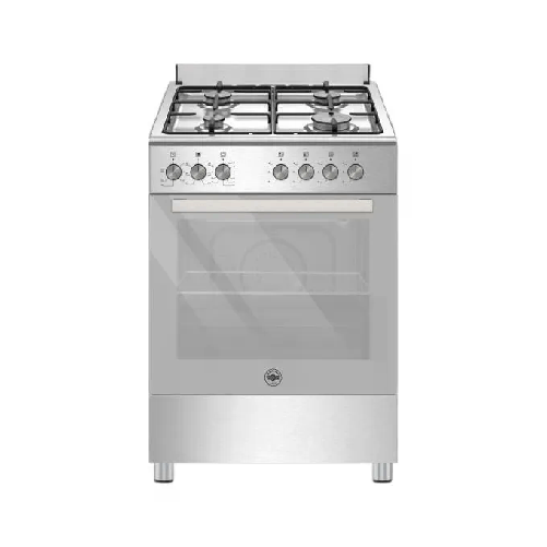 La Germania SE664EX24 Cucina con piano a gas 4 fuochi forno elettrico 60 cm Inox