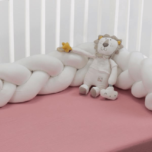 Bibo Treccia paracolpi per culla e lettino bianca