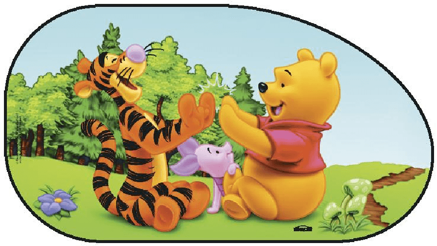 Disney Tendine parasole laterali a trapezio Stopuvex Winnie the Pooh 67x37 cm