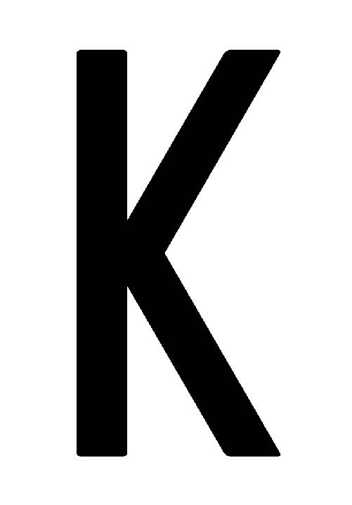 Cora Busta 10 lettere adesive ''K'' per targa ripetitrice