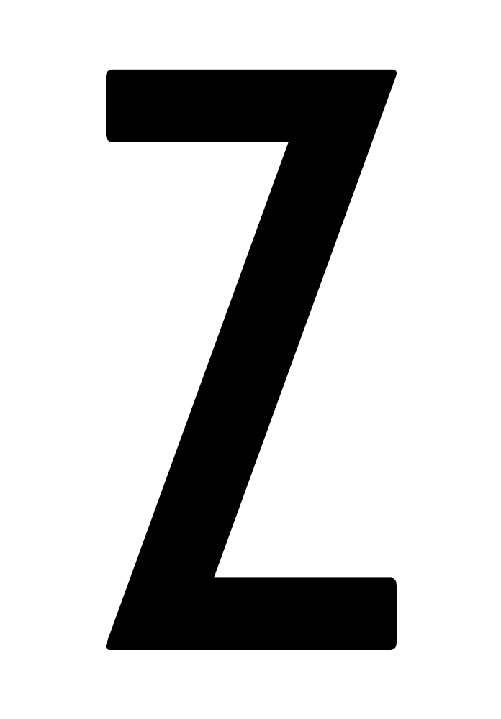 Busta 10 lettere adesive ''Z'' per targa ripetitrice