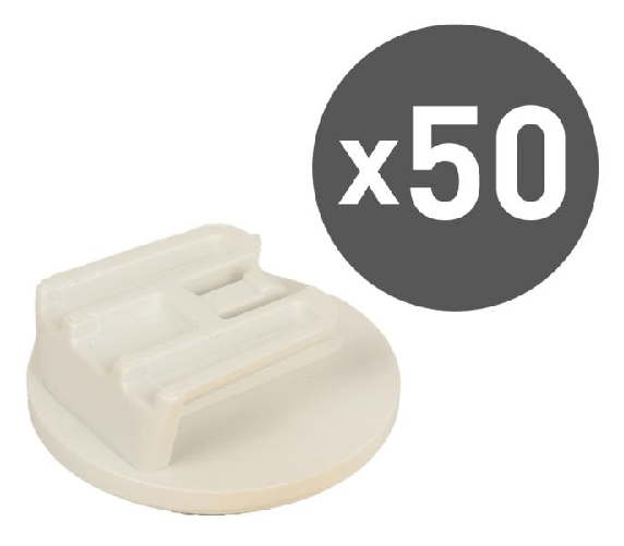 Cora Conf. 50 pz Clip adesiva bianca per Telepass V5 e MooneyGo