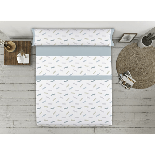 Tejidos Reina Set di Lenzuola Tejidos Reina Tetris Azzurro Bianco Osimano