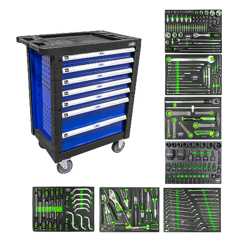 JBM CARRELLO PORTAUTENSILI 7 CASSETTI BLU SPECIALE PER AUTOCARRI