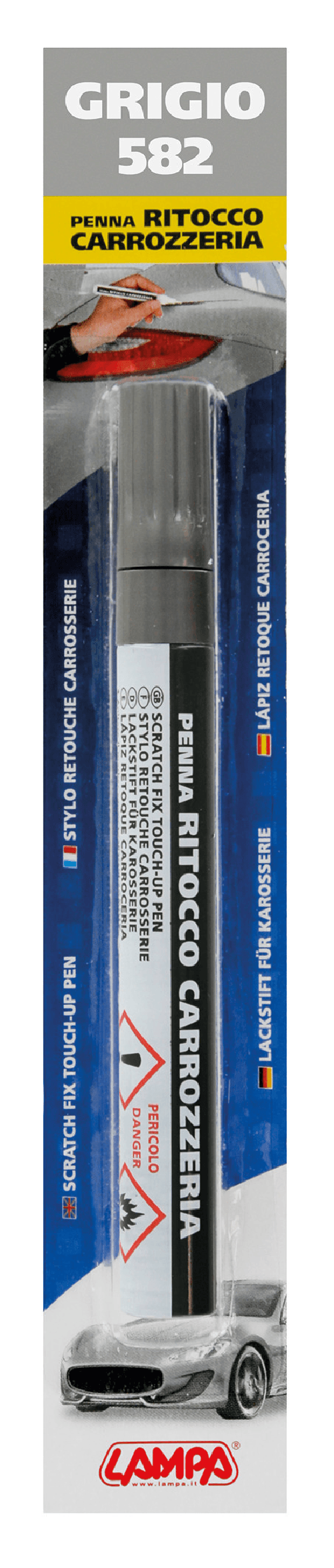 Penna ritocco carrozzeria - Grigio - 582