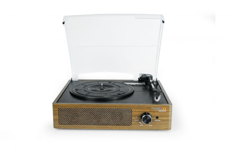 Technaxx TX-186 Giradischi con trasmissione a cinghia Nero, Legno