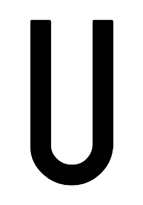 Cora Busta 10 lettere adesive ''U'' per targa ripetitrice