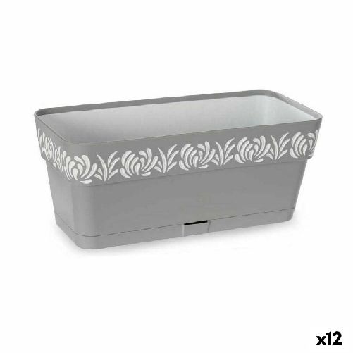 Stefanplast Vaso Autoirrigante Stefanplast Gaia Grigio Plastica 13,3 x 12,3 x 29,3 cm (12 Unità)