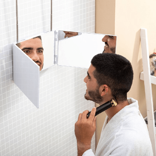 InnovaGoods Specchio da Bagno con Luce LED e Visione a 360o SelfKut InnovaGoods