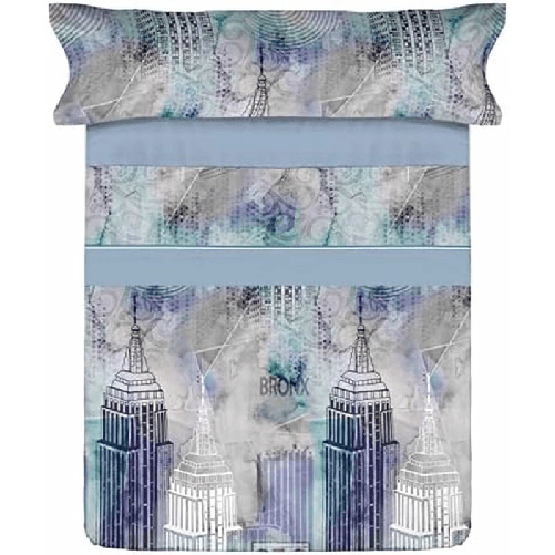 Pierre Cardin Set di Lenzuola Pierre Cardin SKYLINE Azzurro Singolo