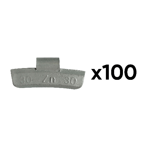 JBM SCATOLA DI 100 PESI IN ZINCO A GRAFFETTA DA 30GR. SPECIALE PER CERCHI IN LEGA