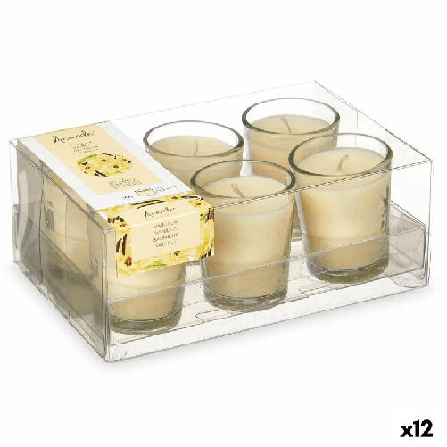 Acorde Set di Candele Profumate Acorde 48-C-AR Vaniglia Bicchiere (12 Unità)