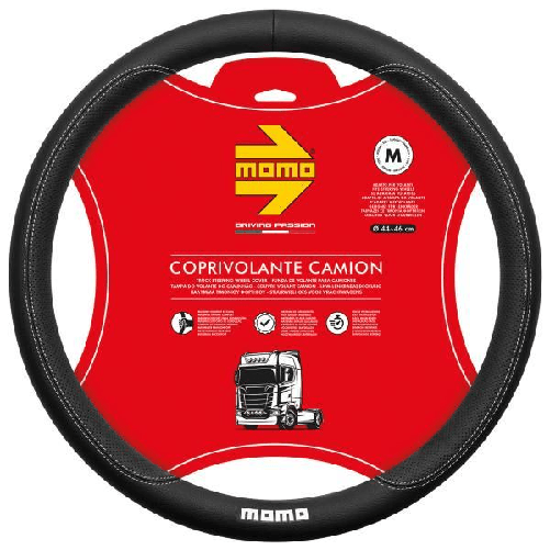 Momo Coprivolante Truck Comfort pvc nero/cuciture bianche 44-46 cm