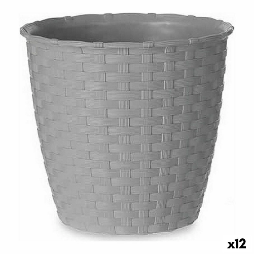 Stefanplast Vaso Stefanplast Grigio Plastica 14 x 13 x 14 cm (12 Unità)