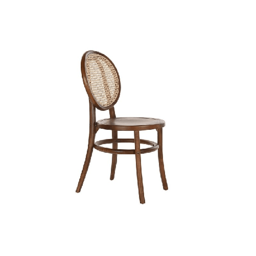 DKD Home Decor Sedia DKD Home Decor Marrone scuro Griglia Rattan Olmo (43 x 43 x 89 cm)