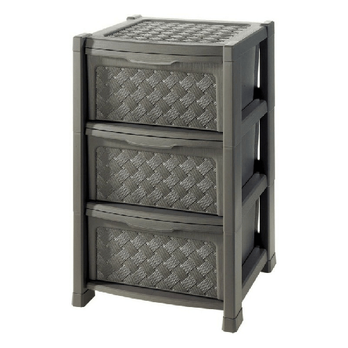 Tontarelli Cassettiera Tontarelli Arianna Marrone 3 cassetti 38,5 x 39 x 63,5 cm
