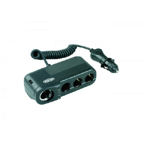 Ring Quadrupla presa accendisigari 12V 8A con tester batteria