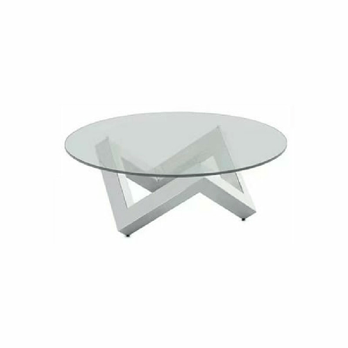 DKD Home Decor Tavolino da Caffè DKD Home Decor Acciaio Vetro Temperato 90 x 90 x 45 cm