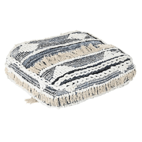 DKD Home Decor Cuscino DKD Home Decor Da terreno Nero Righe 60 x 60 x 25 cm