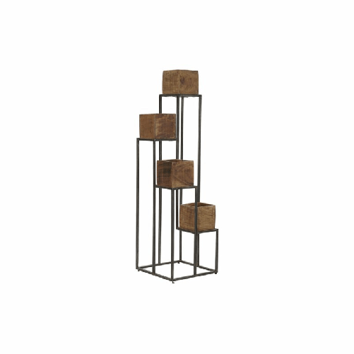 DKD Home Decor Vaso DKD Home Decor Marrone Nero Multicolore Legno Metallo Moderno 40 x 40 x 120 cm 40 x 40 x 138