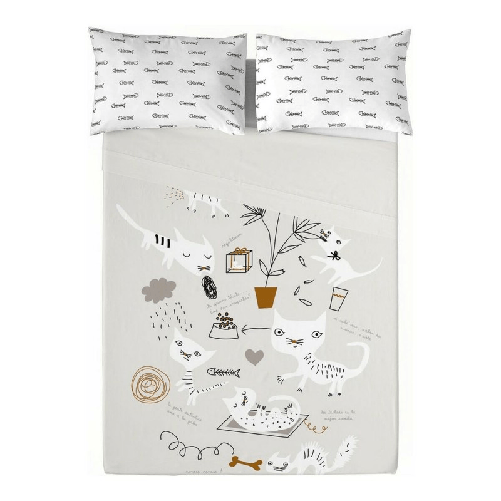 Panzup Lenzuolo Superiore Panzup Gatos 2 160 x 270 cm (Singolo)