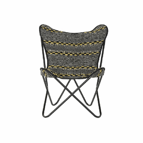 DKD Home Decor Poltrona DKD Home Decor Giallo Bianco Nero Multicolore Ferro 74 x 65 x 90 cm