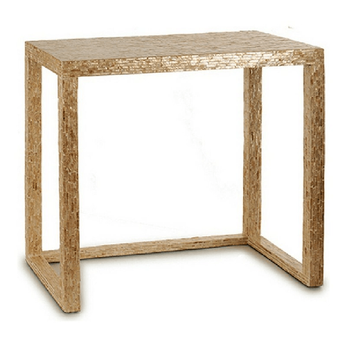 Tavolo Gift Decor Bianco Beige Dorato 30,5 x 78 x 90,5 cm Ingresso