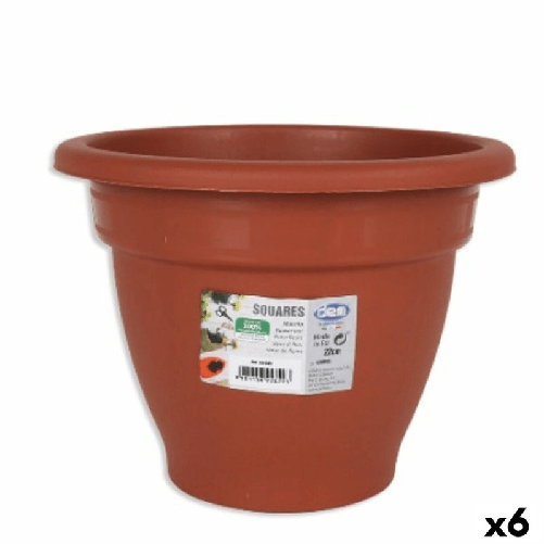 Dem Vaso Dem Squares Rotonda Marrone 22 x 17 cm (6 Unità)