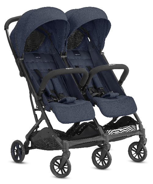Inglesina Twin Sketch Passeggino Doppio Ripiegabile Blu Marino 2 Sedute Compatto Inglesina Twin Sketch Passeggino Gemellare Blu Ultraleggero