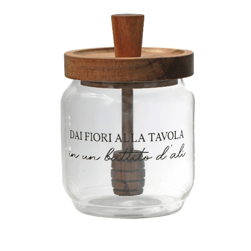 Barattolo miele con servimiele " I GARBATI " 0,4 l.