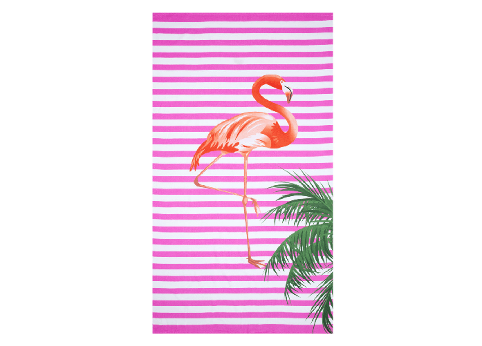 BIANCHERIAWEB Telo Mare Grande 100x180 Spugna Asciugamano Spiaggia Maui Flamenco
