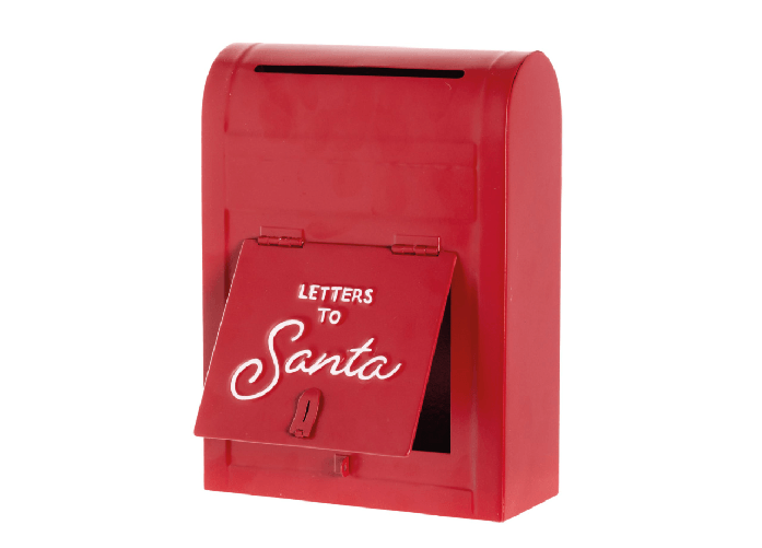 BIANCHERIAWEB Cassetta Postale Lettere Per Babbo Natale Decorativa Rossa Modello Red
