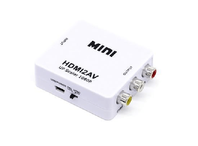 SARISTORE Adattatore Convertitore HDMI a AV CVBS RCA Audio Video PAL NTSC USB