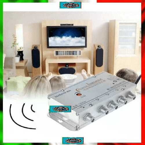 JMA Amplificatore Segnale TV Sdoppiatore Split Antenna 4 Uscite Digitale Terrestre