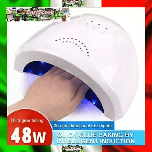 Lampada LED+UV 48W Timer Unghie Smalto Gel Asciugatura Manicure Nail Art