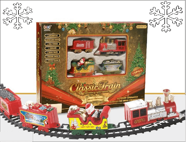 SHOPPING IN RETE Trenino Locomotiva Treno Giocattolo Babbo Natale a Batteria Natalizio Albero Natalizio
