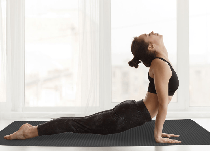 BIANCHERIAWEB Tappetino Yoga Sport Ginnastica 65x200cm Antiscivolo Colore Stone