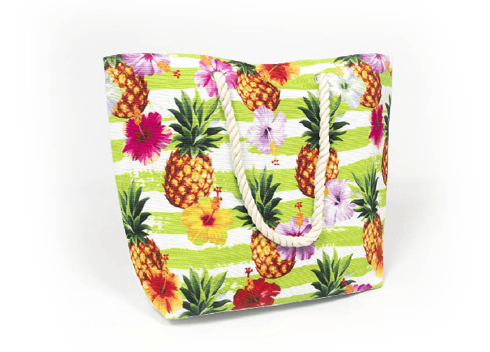 BIANCHERIAWEB Borsa Mare Borsone Grande Spiaggia Piscina Linea Tropik Disegno Ananas