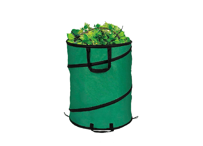 BIANCHERIAWEB Sacco Fogliame Contenitore Per Giardinaggio Pieghevole Con Manici Rifiuti 44x53cm