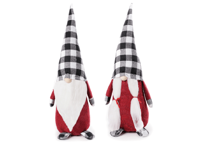 BIANCHERIAWEB Coppia Gnomi Arredo Natale Set 2 Decorazioni Natalizie Hilda E Colin