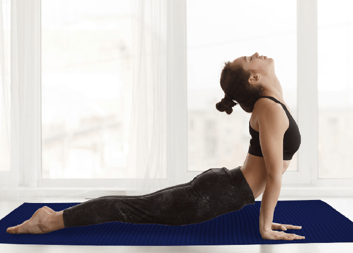 BIANCHERIAWEB Tappetino Yoga Sport Ginnastica 65x200cm Antiscivolo Colore Blu