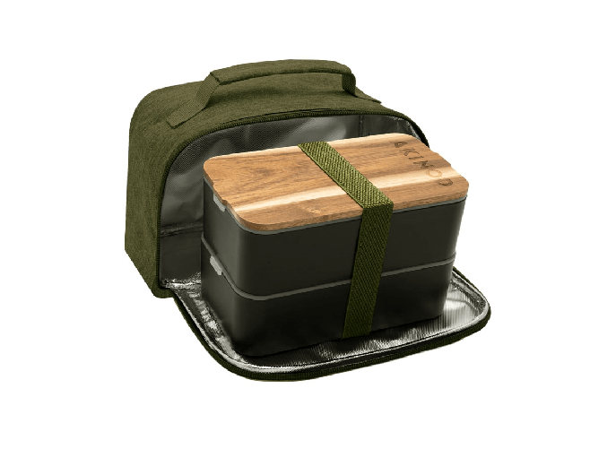 Akinod Akinod BENTO + LUNCH BAG 11H58 Noir / Kaki
