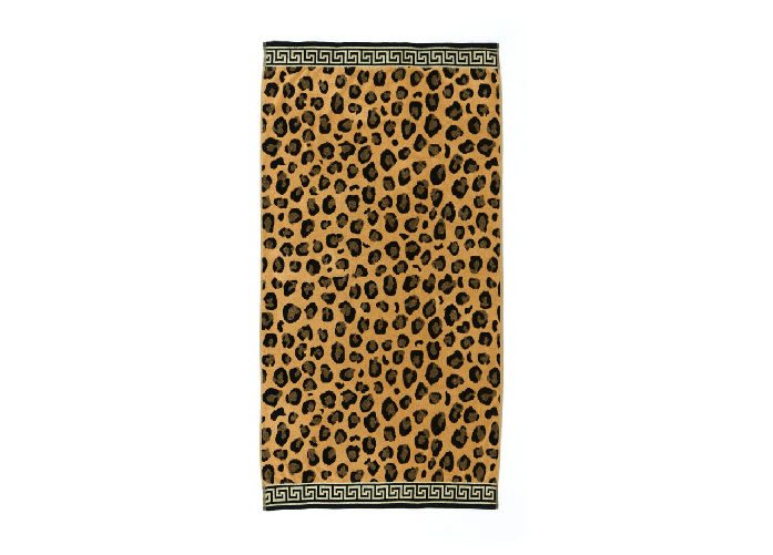 BIANCHERIAWEB Telo Mare Jacquard Spugna Asciugamano Spiaggia Disegno Cleopatra Beige