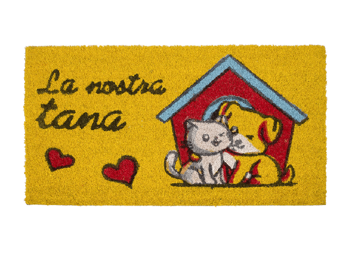 BIANCHERIAWEB Zerbino Entrata Ingresso Casa Esterno Antiscivolo In Cocco Funny Tana