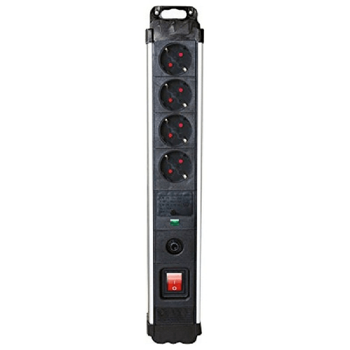 Silver Electronics Multipresa con 4 Prese con Interruttore Silver Electronics 49644 3680W Nero