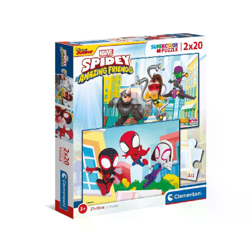 Clementoni Supercolor Puzzle Spidey and His Amazing Friends 2x20 pezzi 24794