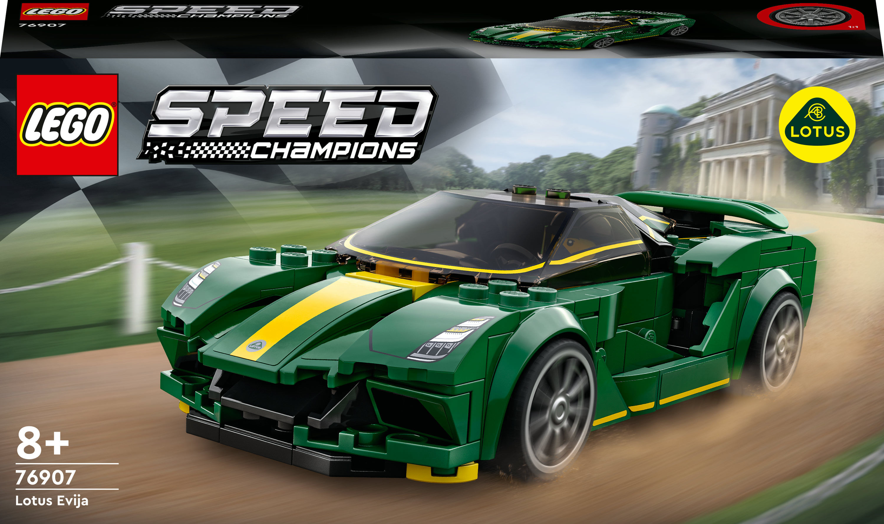 LEGO Speed Champions 76907 Lotus Evija, Macchina Giocattolo Da Corsa, Modello Replica Auto Sportiva, Set da Collezione LEGO Speed Champions Lotus Evij