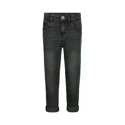 Jeans bambino Koko Noko larghi risvolti grigio scuro Q52818