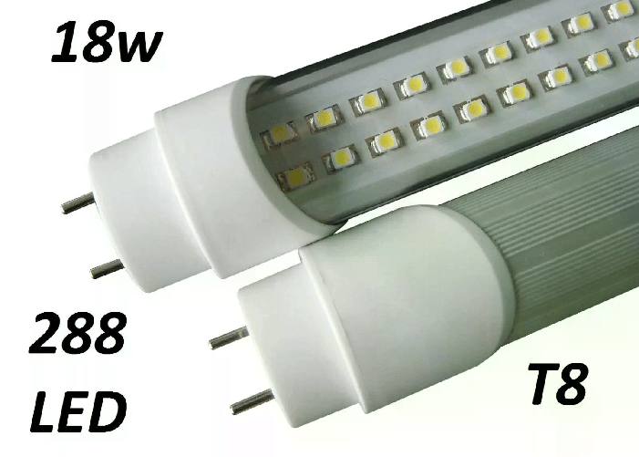 2 Tubo LED Trasparente 18W Luce Fredda | Neon T8 220V Risparmio Energetico