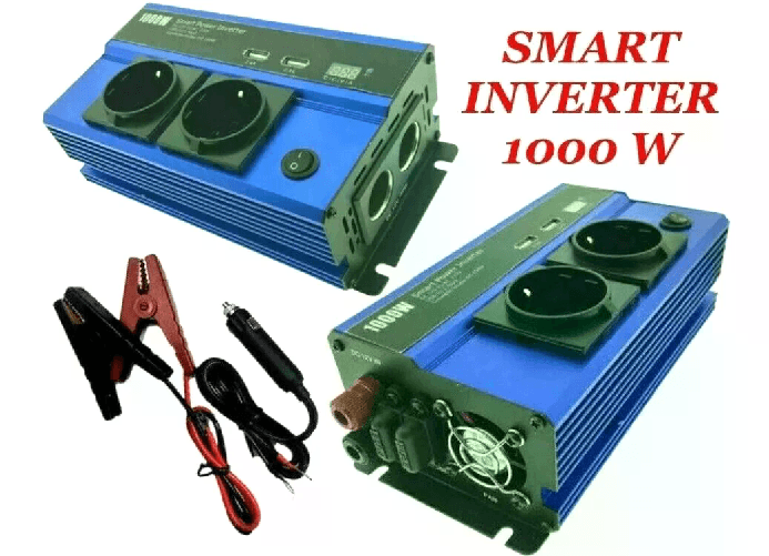 Andowl Inverter 1000W Smart Power 12V a 220V USB - 6 Porte Auto Camper Furgone Camion